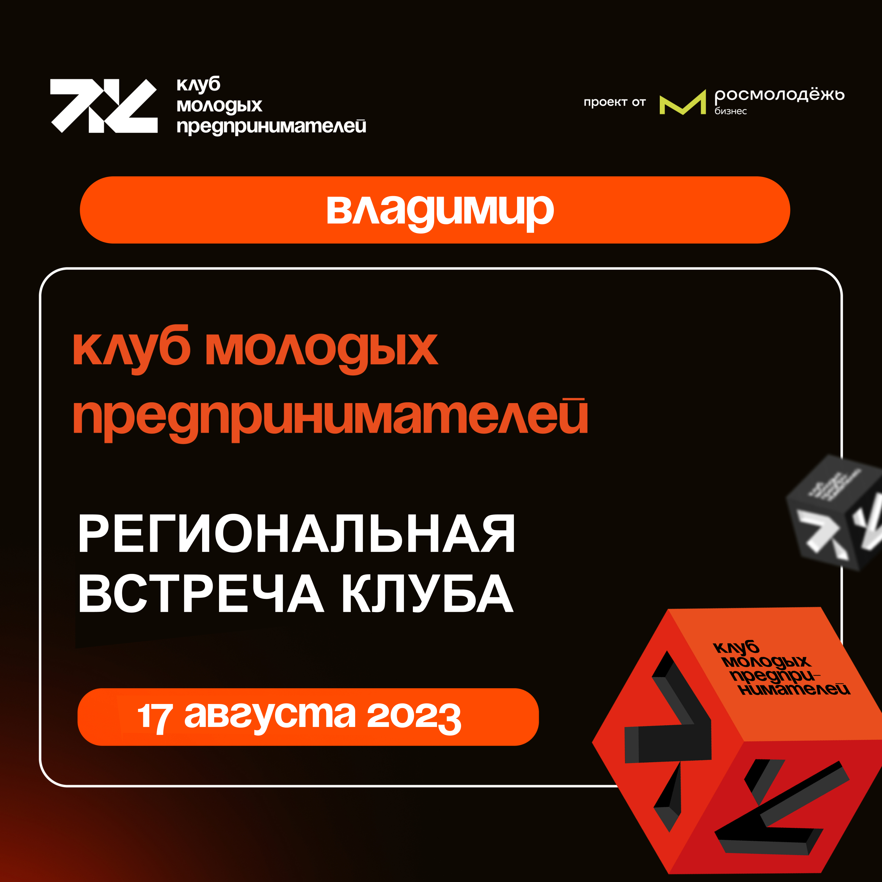 Г. Владимир. Встреча Клуба молодых предпринимателей. Мастер-класс “Личный  бренд в эпоху перемен”